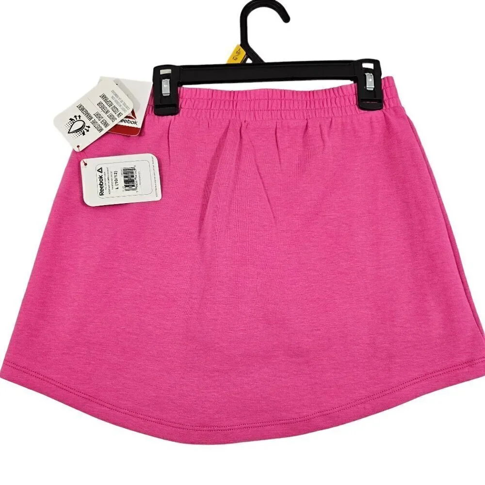 Reebok Girls Active Velocity Skort (Skirt w/Compression Shorts) – Pink – S/M/L